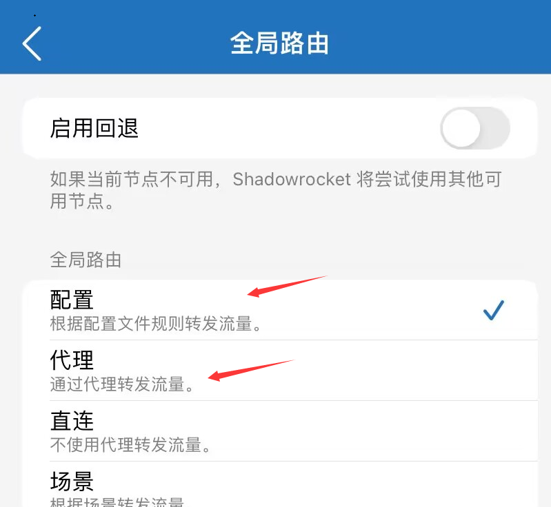 万安科技 iOS SOCKS5 教程 - 步骤5: 选择路由模式