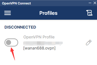 万安科技 iOS OpenVPN 教程 - 步骤6: 开始连接