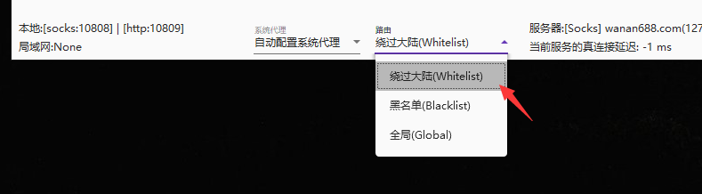 万安科技 Windows SOCKS5 教程 - 步骤7: 设置绕过大陆